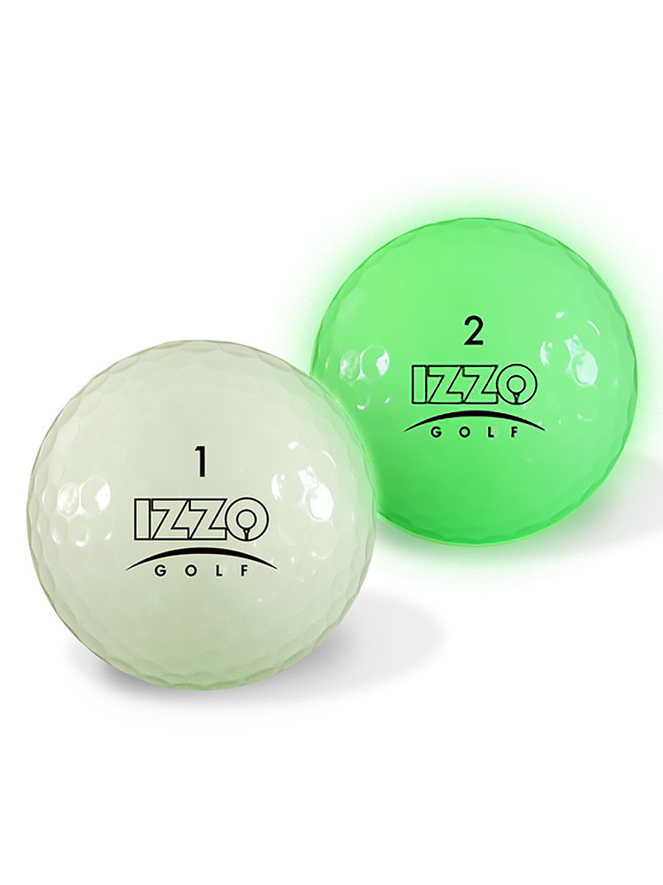 Izzo Lite4Nite Night Golf Balls 3 Pack plus Flashlight GolfBox